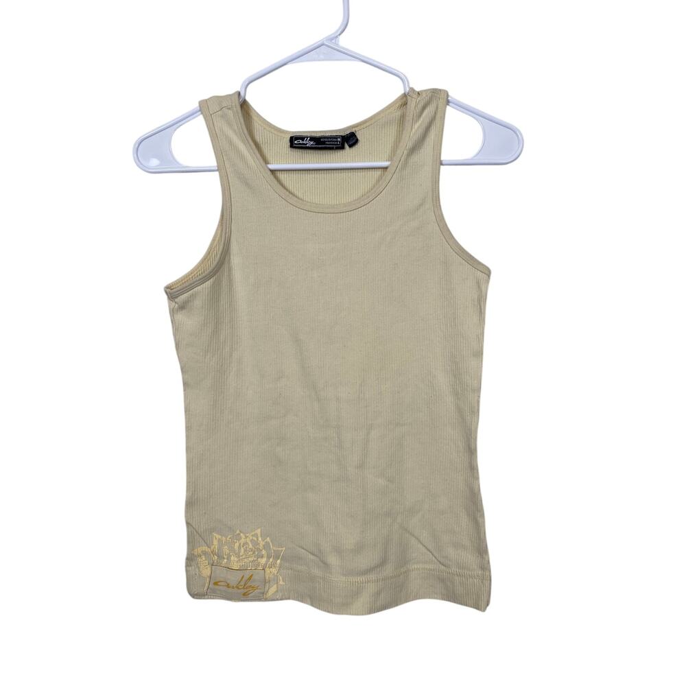 Oakley Women Canary Yellow Knit Tank Top Stretch Size M